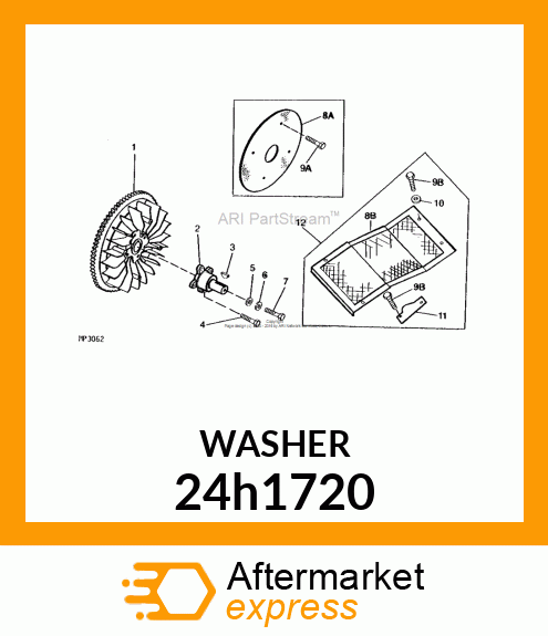 WASHER, METALLIC, ROUND HOLE 24h1720