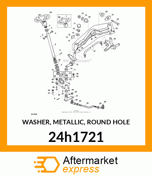 WASHER, METALLIC, ROUND HOLE 24h1721