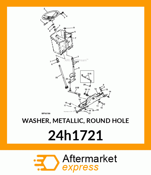 WASHER, METALLIC, ROUND HOLE 24h1721