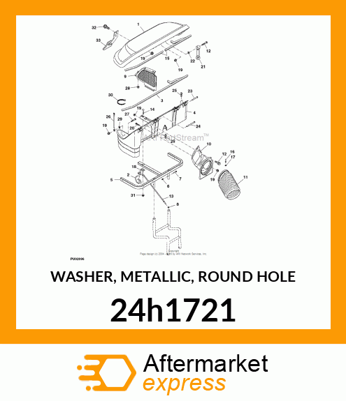 WASHER, METALLIC, ROUND HOLE 24h1721