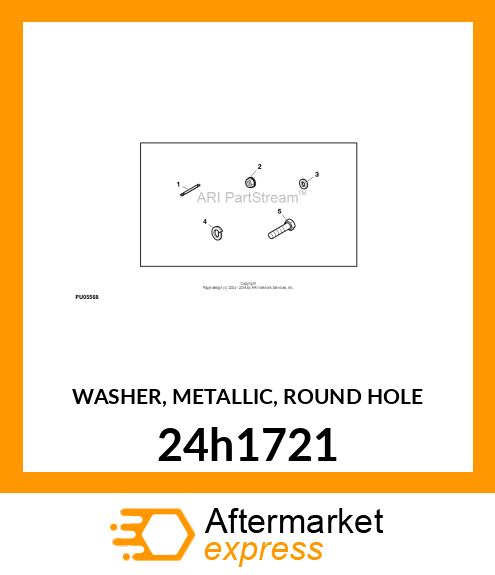 WASHER, METALLIC, ROUND HOLE 24h1721