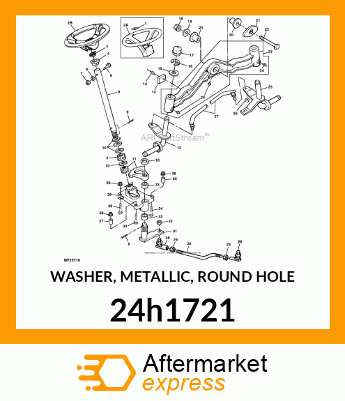 WASHER, METALLIC, ROUND HOLE 24h1721