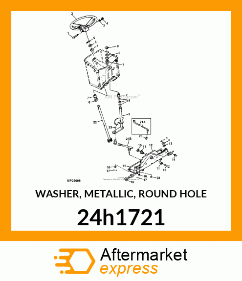 WASHER, METALLIC, ROUND HOLE 24h1721