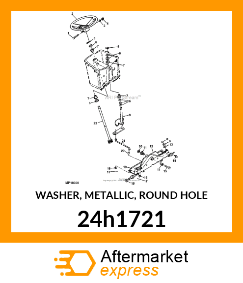 WASHER, METALLIC, ROUND HOLE 24h1721