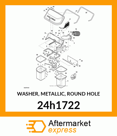 WASHER, METALLIC, ROUND HOLE 24h1722