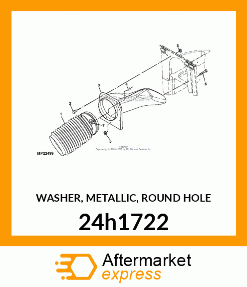 WASHER, METALLIC, ROUND HOLE 24h1722