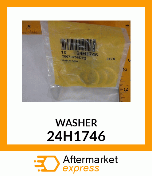 WASHER, METALLIC, ROUND HOLE 24H1746