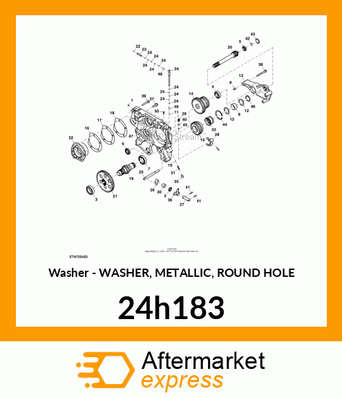 WASHER, METALLIC, ROUND HOLE 24h183