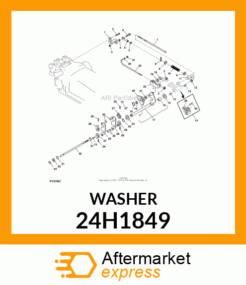 WASHER, METALLIC, ROUND HOLE 24H1849