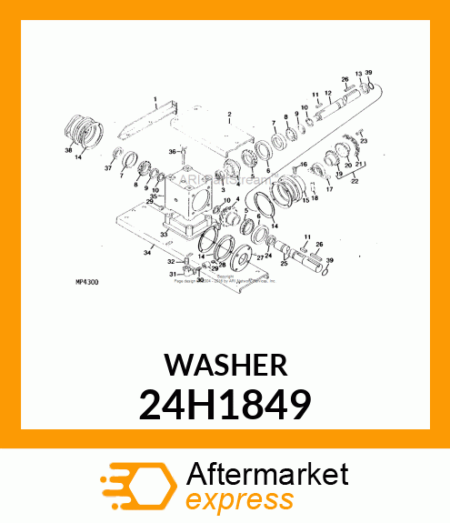 WASHER, METALLIC, ROUND HOLE 24H1849