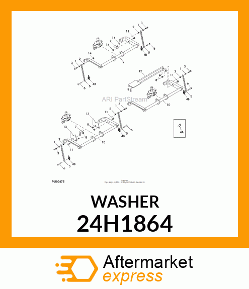 WASHER, METALLIC, ROUND HOLE 24H1864