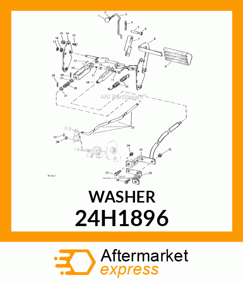 WASHER, METALLIC, ROUND HOLE 24H1896