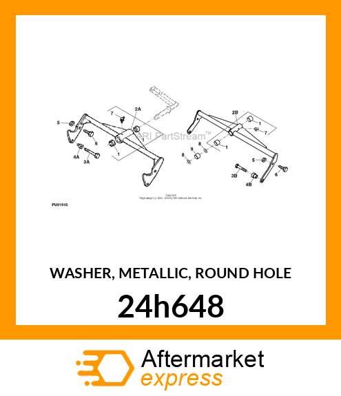 WASHER, METALLIC, ROUND HOLE 24h648