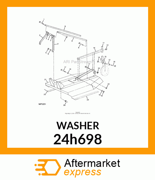 WASHER, METALLIC, ROUND HOLE 24h698