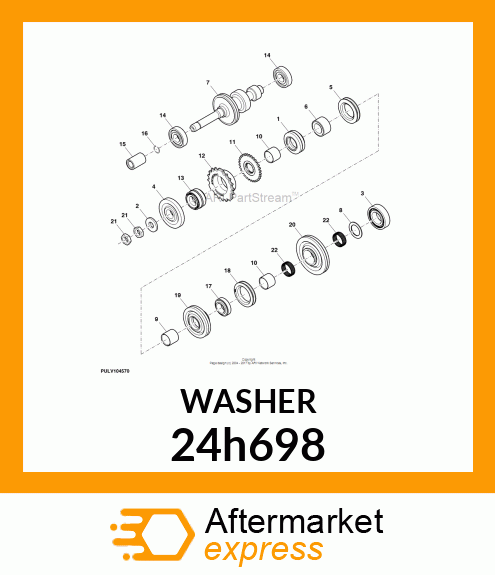 WASHER, METALLIC, ROUND HOLE 24h698