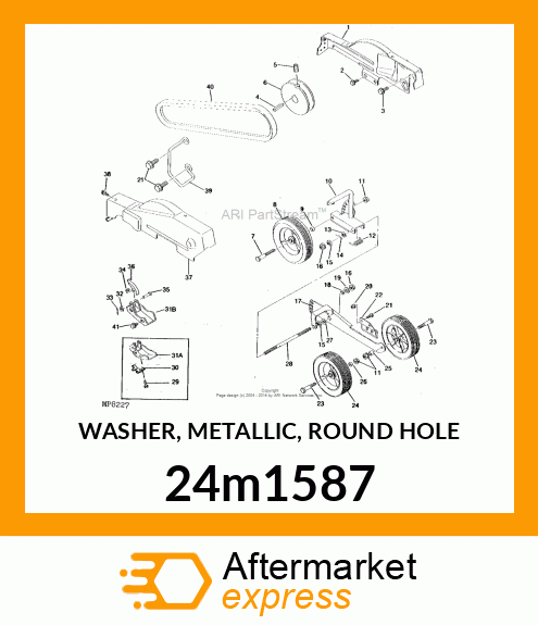 WASHER, METALLIC, ROUND HOLE 24m1587