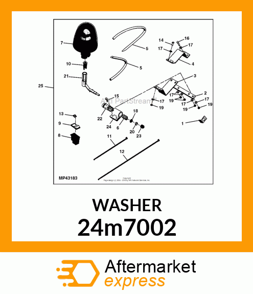 WASHER, METALLIC, ROUND HOLE 24m7002