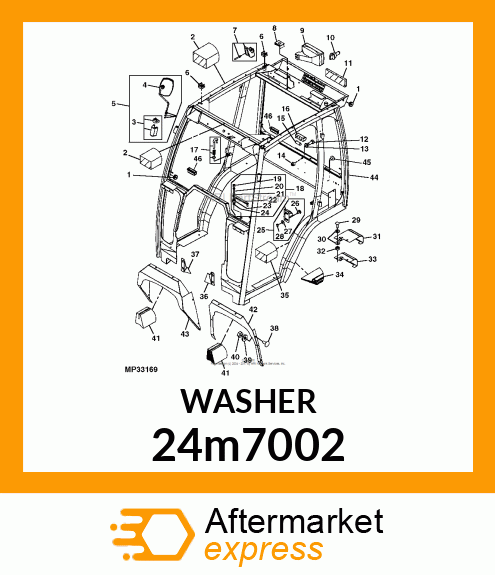 WASHER, METALLIC, ROUND HOLE 24m7002