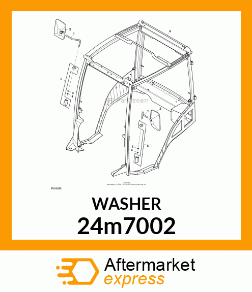 WASHER, METALLIC, ROUND HOLE 24m7002