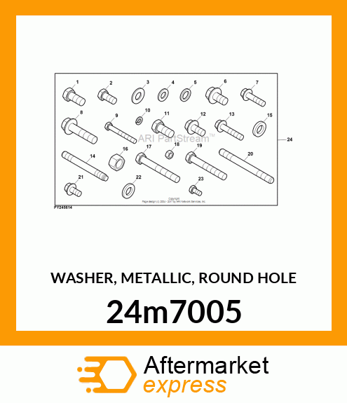 WASHER, METALLIC, ROUND HOLE 24m7005