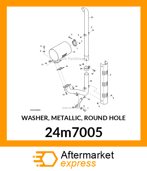 WASHER, METALLIC, ROUND HOLE 24m7005