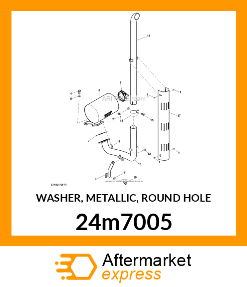 WASHER, METALLIC, ROUND HOLE 24m7005