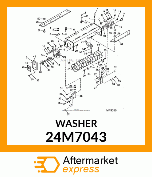 WASHER, METALLIC, ROUND HOLE 24M7043