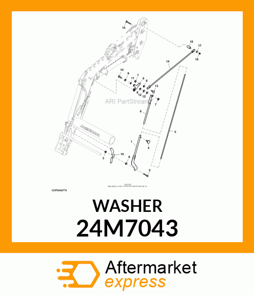 WASHER, METALLIC, ROUND HOLE 24M7043