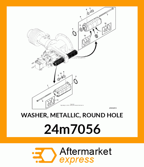 WASHER, METALLIC, ROUND HOLE 24m7056