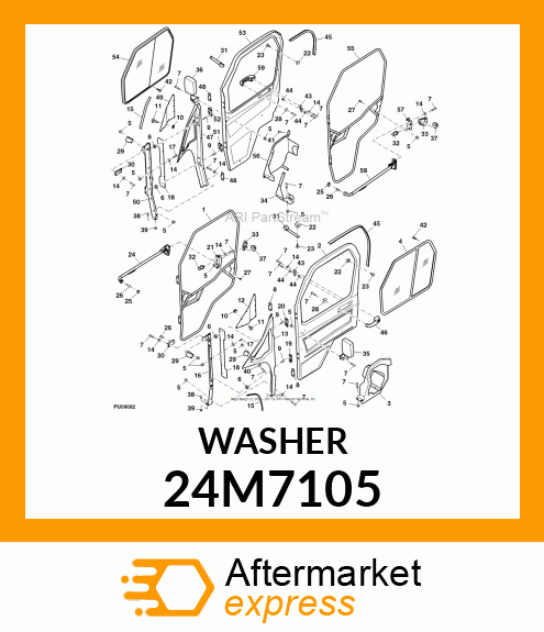 WASHER, METALLIC, ROUND HOLE 24M7105