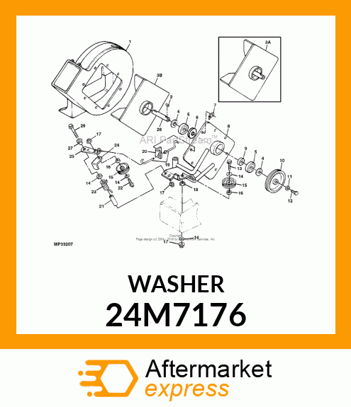 WASHER, METALLIC, ROUND HOLE 24M7176