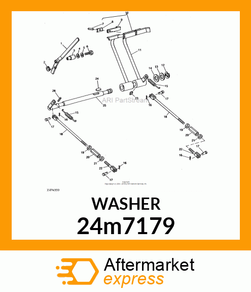 WASHER, METALLIC, ROUND HOLE 24m7179