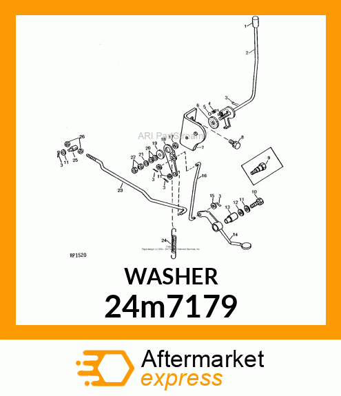 WASHER, METALLIC, ROUND HOLE 24m7179