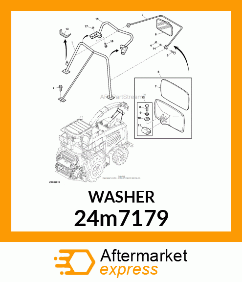 WASHER, METALLIC, ROUND HOLE 24m7179