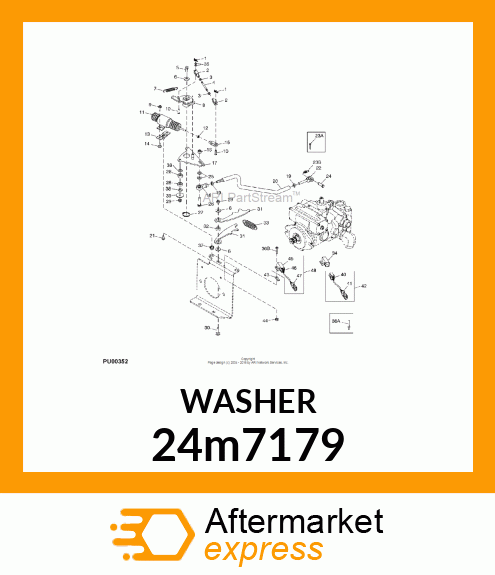 WASHER, METALLIC, ROUND HOLE 24m7179