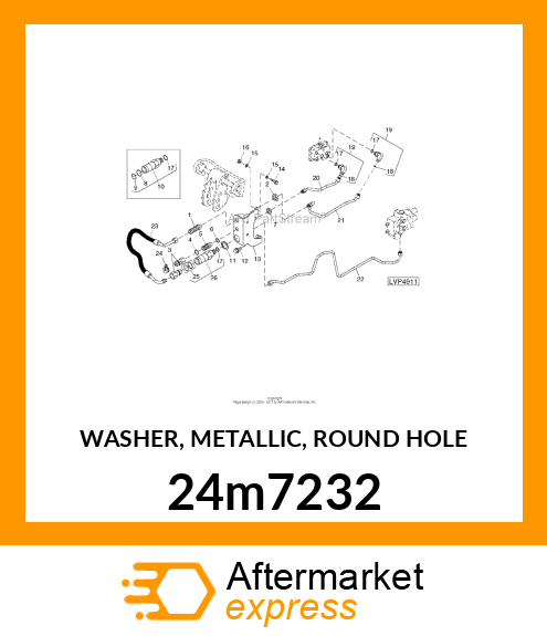 WASHER, METALLIC, ROUND HOLE 24m7232