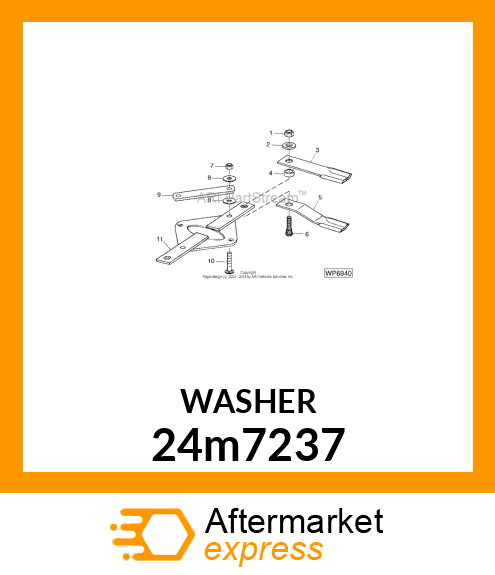 WASHER, METALLIC, ROUND HOLE 24m7237