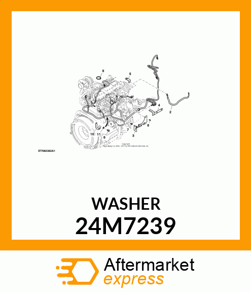 WASHER, METALLIC, ROUND HOLE 24M7239