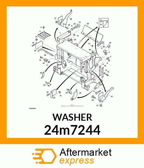 WASHER, METALLIC, ROUND HOLE 24m7244