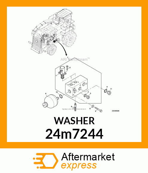 WASHER, METALLIC, ROUND HOLE 24m7244