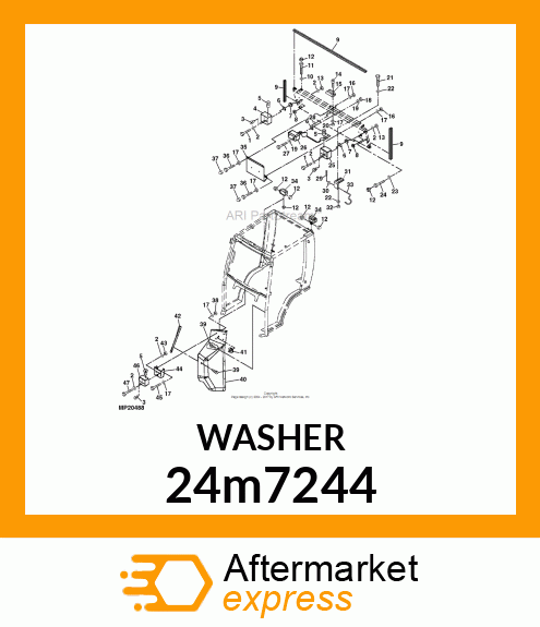 WASHER, METALLIC, ROUND HOLE 24m7244