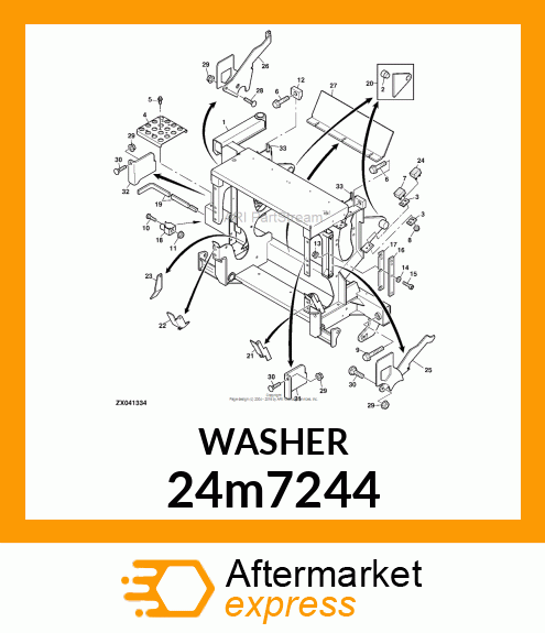 WASHER, METALLIC, ROUND HOLE 24m7244