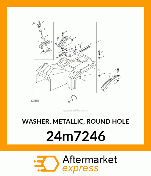 WASHER, METALLIC, ROUND HOLE 24m7246