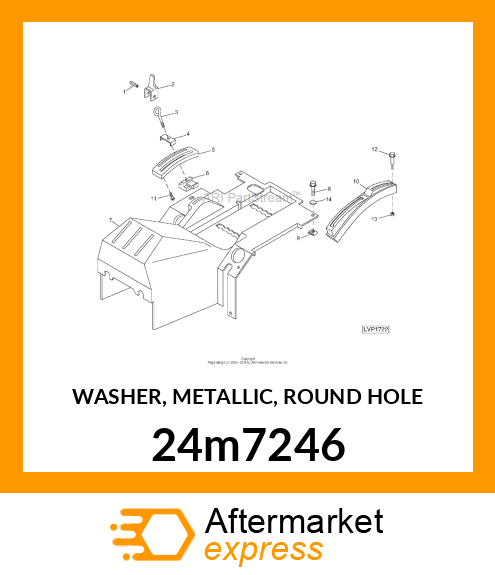 WASHER, METALLIC, ROUND HOLE 24m7246