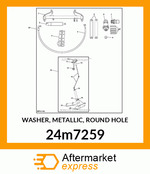 WASHER, METALLIC, ROUND HOLE 24m7259