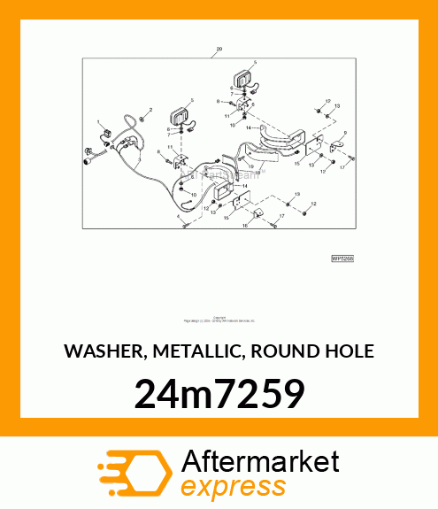 WASHER, METALLIC, ROUND HOLE 24m7259