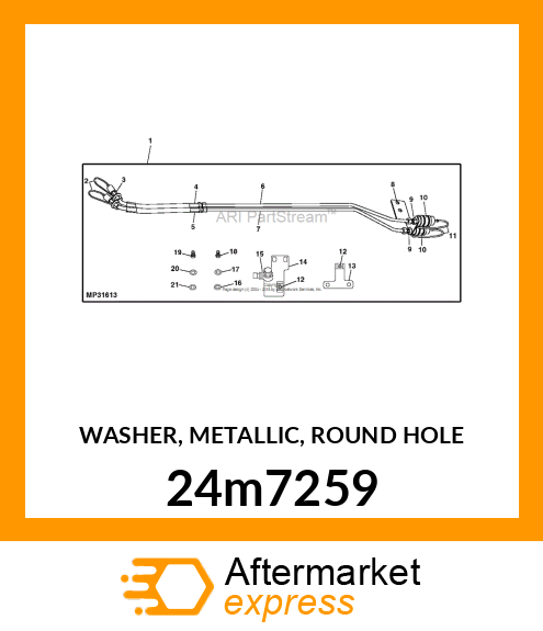 WASHER, METALLIC, ROUND HOLE 24m7259