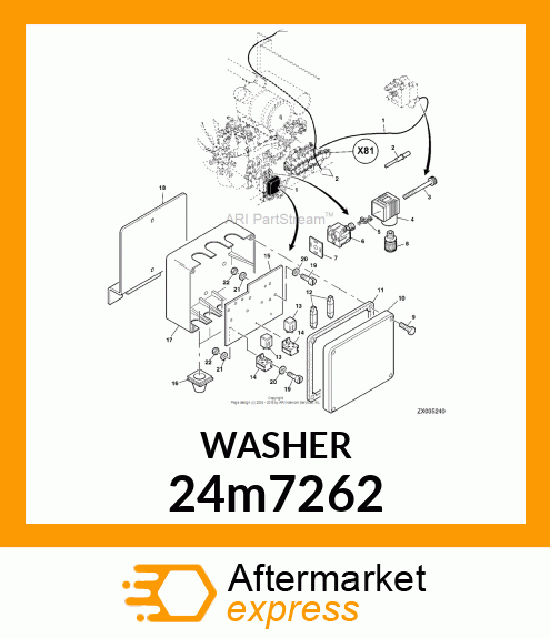 WASHER, METALLIC, ROUND HOLE 24m7262