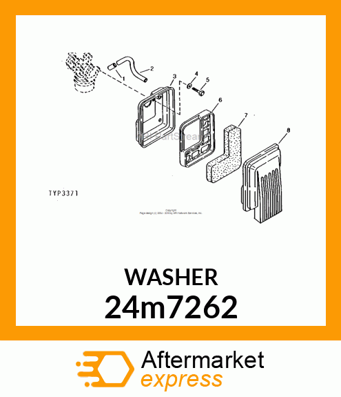 WASHER, METALLIC, ROUND HOLE 24m7262