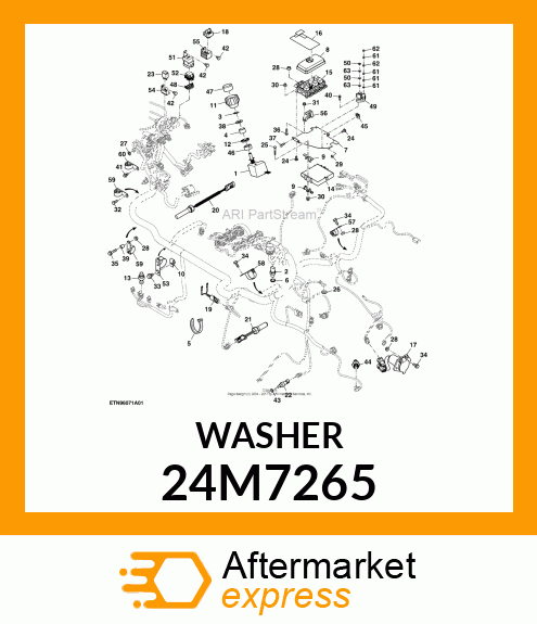 WASHER, METALLIC, ROUND HOLE 24M7265